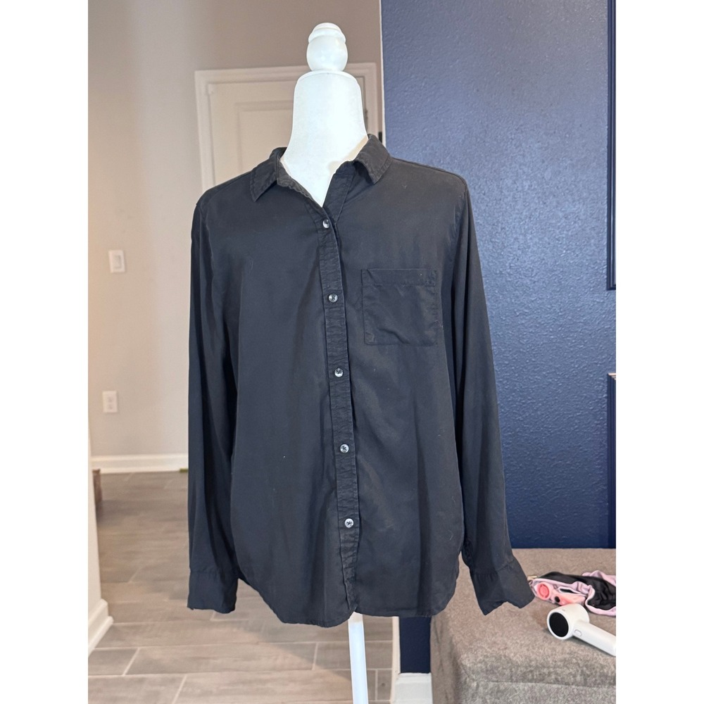 Lola River Button Down Shirt Black